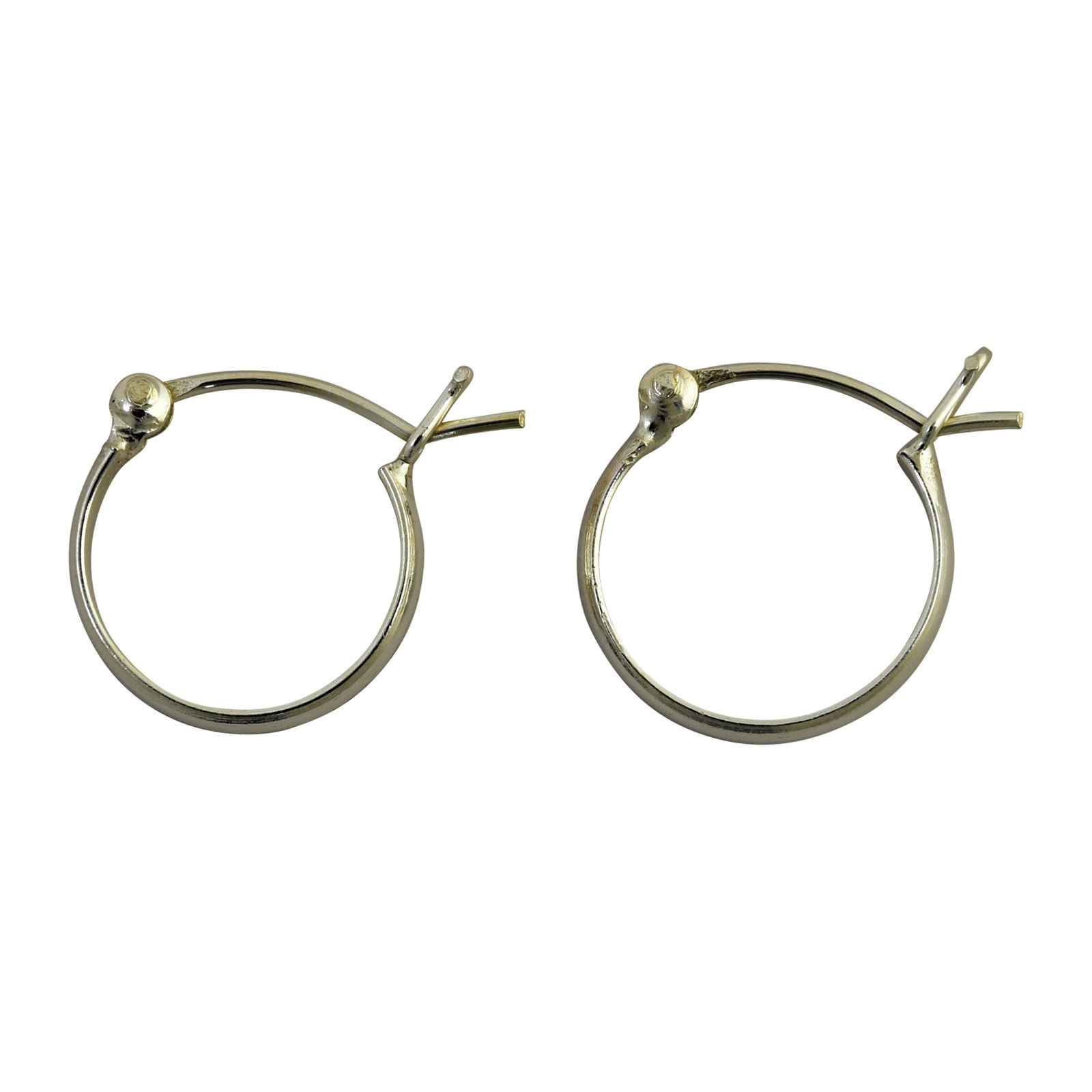   Small 12mm Hinged Hoop Earrings Half Round .925 Italy Jewelry  