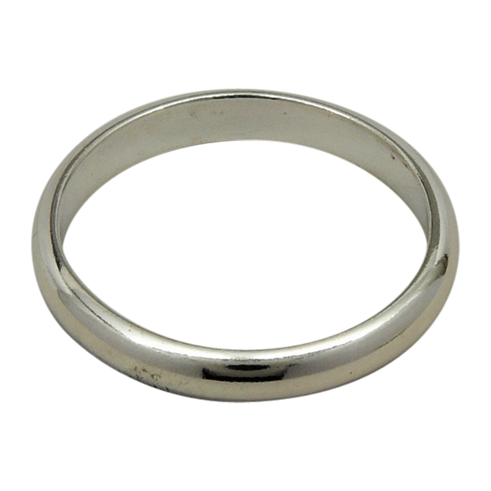 Sterling Silver Plain 3mm Band Wedding Ring Solid 925 Jewelry Rounded 