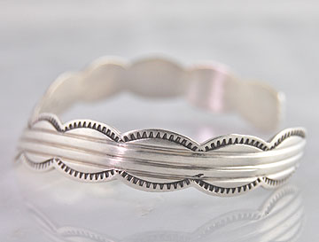 Navajo Sterling Silver R. Livingston Bracelet  