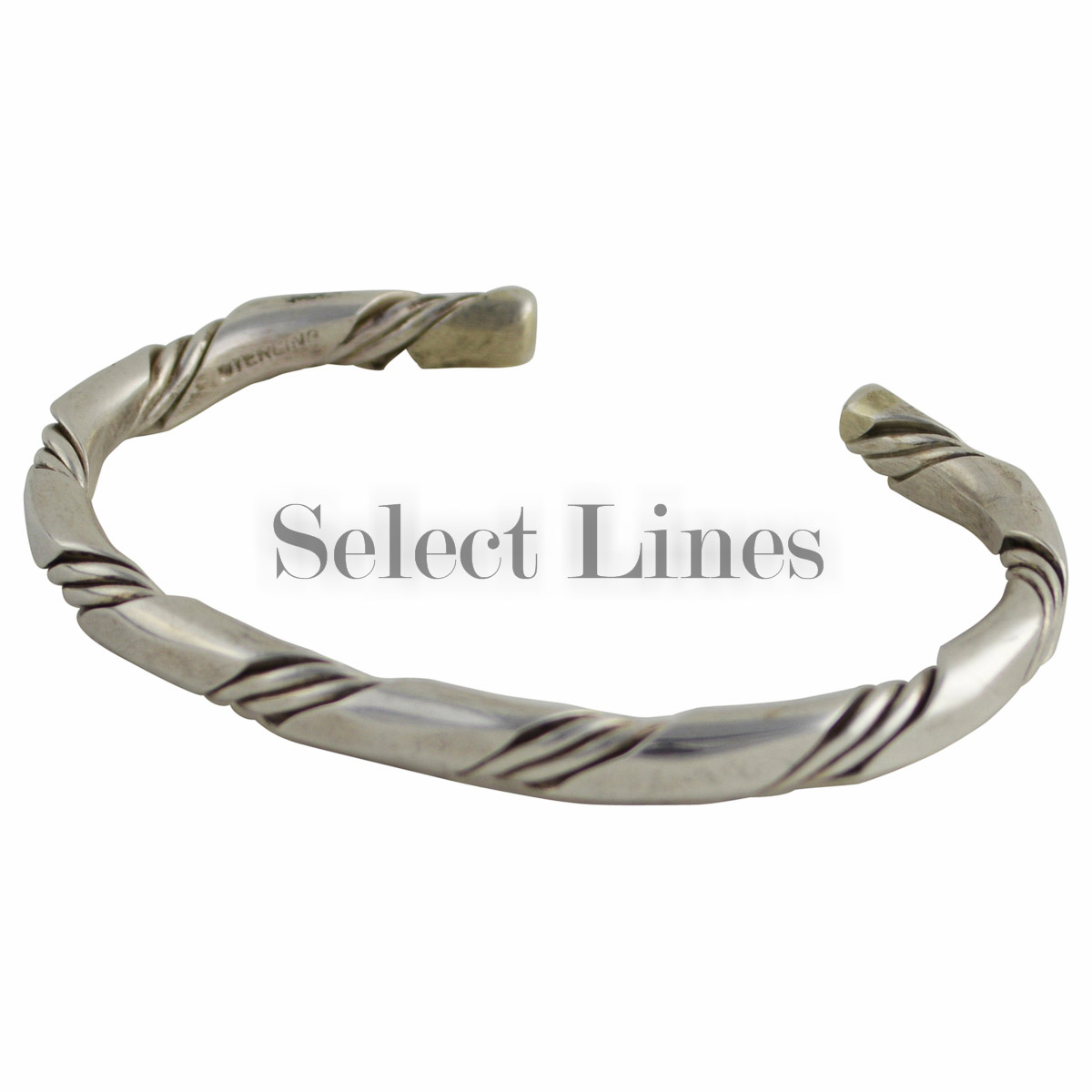 Verna Tahe Navajo Sterling Silver Cuff Twist Bracelet  