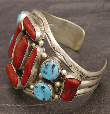 Native American Navajo Raymond Delgarito Sterling Silver Turquoise 