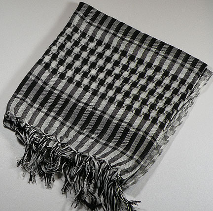 BLACK & WHITE Palestine Arab Scarf Hatta Shemagh Kafiya $4.94 - PicClick