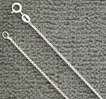 Sterling Silver Box 1.5mm Chain Italian Solid Genuine  