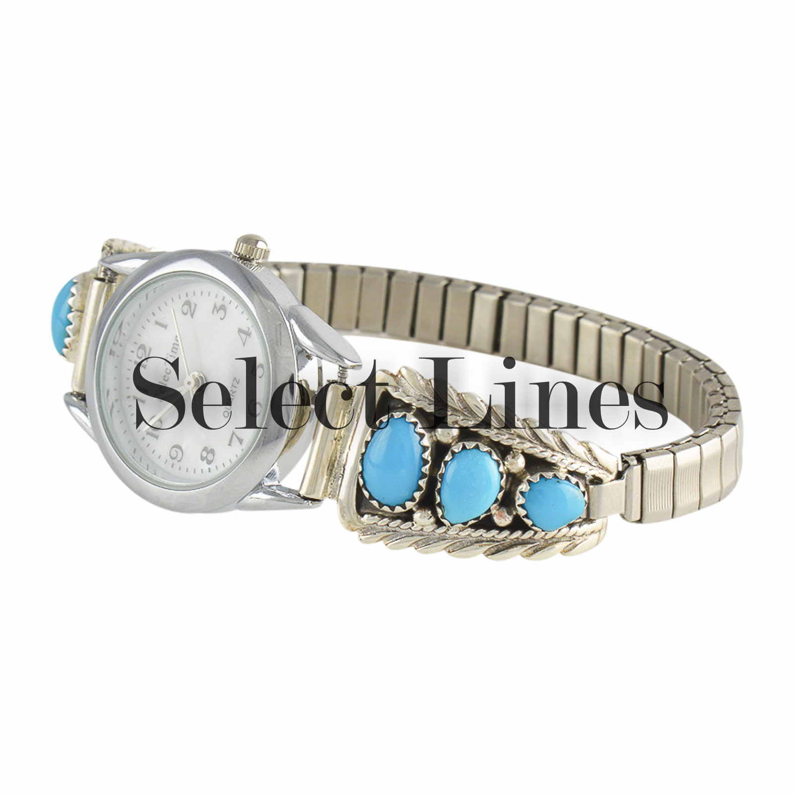 Navajo Sterling Silver Turquoise Watch Native American  